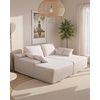 image:imageVEVOR Oversized Double Chaise Lounge 67 Boneless Cloud Sofa Soft Corduroy Floor Couch NoAssembly Lounge Chair for Living Room amp Bedroom Relaxing Beige