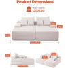 image:imageVEVOR Oversized Double Chaise Lounge 67 Boneless Cloud Sofa Soft Corduroy Floor Couch NoAssembly Lounge Chair for Living Room amp Bedroom Relaxing Beige
