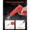 image:imageVEVOR Plastic Welding Kit 220W Plastic Welder Gun with 800PCS Hot Staples amp 56PCS Welding Rods Professional Hot Staple Welding Gun with LED Light Carrying Case for Kayak Toys Car Bumper Repair100W Gun  60 W100W Soldering Iron