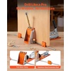 image:imageVEVOR Pocket Hole Jig Kit Adjustable and Easy to Use Pocket Hole Jig System with Step Drills Wrenches Drill Stop Rings Screws and Square Drive Bits Dual Scale Marks for DIY Carpentry ProjectsOrange