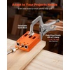 image:imageVEVOR Pocket Hole Jig Kit Adjustable and Easy to Use Pocket Hole Jig System with Step Drills Wrenches Drill Stop Rings Screws and Square Drive Bits Dual Scale Marks for DIY Carpentry ProjectsOrange