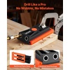 image:imageVEVOR Pocket Hole Jig Kit Adjustable and Easy to Use Pocket Hole Jig System with Step Drills Wrenches Drill Stop Rings Screws and Square Drive Bits Dual Scale Marks for DIY Carpentry ProjectsOrange