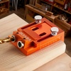 image:imageVEVOR Pocket Hole Jig Kit Adjustable and Easy to Use Pocket Hole Jig System with Step Drills Wrenches Drill Stop Rings Screws and Square Drive Bits Dual Scale Marks for DIY Carpentry ProjectsOrange