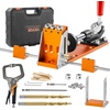 image:imageVEVOR Pocket Hole Jig Kit Adjustable and Easy to Use Pocket Hole Jig System with Step Drills Wrenches Drill Stop Rings Screws and Square Drive Bits Dual Scale Marks for DIY Carpentry ProjectsOrange