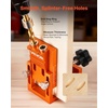 image:imageVEVOR Pocket Hole Jig Kit Adjustable and Easy to Use Pocket Hole Jig System with Step Drills Wrenches Drill Stop Rings Screws and Square Drive Bits Dual Scale Marks for DIY Carpentry ProjectsOrange