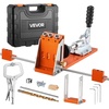 image:imageVEVOR Pocket Hole Jig Kit Adjustable and Easy to Use Pocket Hole Jig System with Step Drills Wrenches Drill Stop Rings Screws and Square Drive Bits Dual Scale Marks for DIY Carpentry ProjectsOrange