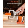 image:imageVEVOR Pocket Hole Jig Kit Adjustable and Easy to Use Pocket Hole Jig System with Step Drills Wrenches Drill Stop Rings Screws and Square Drive Bits Dual Scale Marks for DIY Carpentry ProjectsOrange