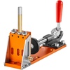 image:imageVEVOR Pocket Hole Jig Kit Adjustable and Easy to Use Pocket Hole Jig System with Step Drills Wrenches Drill Stop Rings Screws and Square Drive Bits Dual Scale Marks for DIY Carpentry ProjectsOrange