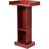 image:imageVEVOR Podium Stand 41Inch Wooden Lectern Laptop Desk with Wide Reading Surface and Storage Shelf Edge Stopper Elegant Design FloolStanding for Classroom Conference Church and PresentationWooden Lectern