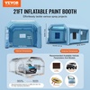 image:imageVEVOR Portable Paint Booth Larger Spray Tent with Builtin Floor amp Mesh Screen Windproof Hooks for Furniture DIY Hobby Tool 75x52x52ft Spray Paint Shelter21x135x10Ft