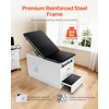 image:imageVEVOR Pro Medical Exam Table Medical Examination Bed with Adjustable Backrest Physical Therapy Exam Table with Locking Cabinet 2 Drawers Paper Roll Dispenser Step Stool amp Leg Rest 500LBS Loading