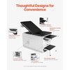 image:imageVEVOR Pro Medical Exam Table Medical Examination Bed with Adjustable Backrest Physical Therapy Exam Table with Locking Cabinet 2 Drawers Paper Roll Dispenser Step Stool amp Leg Rest 500LBS Loading