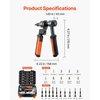 image:imageVEVOR Rivet Nut Tool Kit 17Inch Rivnut Tool Kit with 13 Mandrels and 130 Nuts Metric and SAE Size M3 M4 M5 M6 M8 M10 M12 1213 832 1024 1420 51618 3816 UNC a Carrying CaseRIVET NUT TOOL