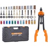 image:imageVEVOR Rivet Nut Tool Kit 17Inch Rivnut Tool Kit with 13 Mandrels and 130 Nuts Metric and SAE Size M3 M4 M5 M6 M8 M10 M12 1213 832 1024 1420 51618 3816 UNC a Carrying CaseRIVET NUT TOOL