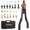 image:imageVEVOR Rivet Nut Tool Kit 17Inch Rivnut Tool Kit with 13 Mandrels and 130 Nuts Metric and SAE Size M3 M4 M5 M6 M8 M10 M12 1213 832 1024 1420 51618 3816 UNC a Carrying CaseRIVET NUT TOOL