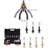 image:imageVEVOR Rivet Nut Tool Kit 17Inch Rivnut Tool Kit with 13 Mandrels and 130 Nuts Metric and SAE Size M3 M4 M5 M6 M8 M10 M12 1213 832 1024 1420 51618 3816 UNC a Carrying CaseRIVET NUT TOOL