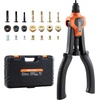 image:imageVEVOR Rivet Nut Tool Kit 17Inch Rivnut Tool Kit with 13 Mandrels and 130 Nuts Metric and SAE Size M3 M4 M5 M6 M8 M10 M12 1213 832 1024 1420 51618 3816 UNC a Carrying CaseRIVET NUT TOOL