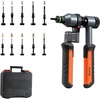 image:imageVEVOR Rivet Nut Tool Kit 17Inch Rivnut Tool Kit with 13 Mandrels and 130 Nuts Metric and SAE Size M3 M4 M5 M6 M8 M10 M12 1213 832 1024 1420 51618 3816 UNC a Carrying CaseRIVET NUT TOOL