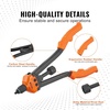 image:imageVEVOR Rivet Nut Tool Kit 17Inch Rivnut Tool Kit with 13 Mandrels and 130 Nuts Metric and SAE Size M3 M4 M5 M6 M8 M10 M12 1213 832 1024 1420 51618 3816 UNC a Carrying CaseRIVET NUT TOOL