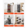 image:imageVEVOR Rotating Storage Rack Cart 5 Tier Fruit and Vegetable Basket Bowls Heavy Duty Wire Basket Organizer on Wheels Large Capacity Stand with Metal Top Lid for Kitchen Bathroom Nursery Black