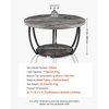 image:imageVEVOR Round Coffee Table Modern Coffee Table 2 Tiers Wooden Circle Center Desk with Open Storage Minimalist Sturdy Metal Frame Accent End Desk for Living Room Office Easy Assembly Rustic BrownGrey