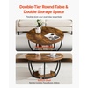 image:imageVEVOR Round Coffee Table Modern Coffee Table 2 Tiers Wooden Circle Center Desk with Open Storage Minimalist Sturdy Metal Frame Accent End Desk for Living Room Office Easy Assembly Rustic BrownNatural