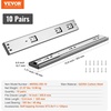 image:imageVEVOR Soft Close Drawer Slides 10 Pairs 22 Inch Heavy Duty Full Extension Side Mount Ball Bearing Drawer Glides Kitchen Cabinet Rails 100LB Load Capacity10 Pairs with Soft Close
