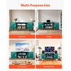 image:imageVEVOR TV Stand for TVs up to 75 inch Modern Entertainment Center with Glass Doors and Gold Legs TV Storage Cabinet with Adjustable Shelves Wood Media Console for Living Room and Bedroom Dark Green