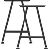 image:imageVEVOR Table Legs 291 H x 217 W Trapezoid Steel Furniture Legs Modular Design Easy Assembly 2204 lbs Max Load Heavy Duty Ideal for Home Office Desk Coffee Dinner Bar TablesSet of 2 Black