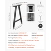 image:imageVEVOR Table Legs 291 H x 217 W Trapezoid Steel Furniture Legs Modular Design Easy Assembly 2204 lbs Max Load Heavy Duty Ideal for Home Office Desk Coffee Dinner Bar TablesSet of 2 Black