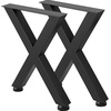 image:imageVEVOR Table Legs 295 H x 299 W Steel Furniture Legs Modular Design Easy Assembly 2204 lbs Max Load Heavy Duty for Home Office Desk Coffee Dinner Bar Tables Workbench2 PCS X Frame BlackBlack