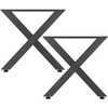 image:imageVEVOR Table Legs 295 H x 299 W Steel Furniture Legs Modular Design Easy Assembly 2204 lbs Max Load Heavy Duty for Home Office Desk Coffee Dinner Bar Tables Workbench2 PCS X Frame BlackBlack