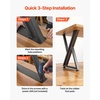 image:imageVEVOR Table Legs 295 H x 299 W Steel Furniture Legs Modular Design Easy Assembly 2204 lbs Max Load Heavy Duty for Home Office Desk Coffee Dinner Bar Tables Workbench2 PCS X Frame BlackBlack