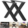 image:imageVEVOR Table Legs 295 H x 299 W Steel Furniture Legs Modular Design Easy Assembly 2204 lbs Max Load Heavy Duty for Home Office Desk Coffee Dinner Bar Tables Workbench2 PCS X Frame BlackBlack
