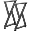 image:imageVEVOR Table Legs 295 H x 299 W Steel Furniture Legs Modular Design Easy Assembly 2204 lbs Max Load Heavy Duty for Home Office Desk Coffee Dinner Bar Tables Workbench2 PCS X Frame BlackBlack