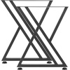 image:imageVEVOR Table Legs 295 H x 299 W Steel Furniture Legs Modular Design Easy Assembly 2204 lbs Max Load Heavy Duty for Home Office Desk Coffee Dinner Bar Tables Workbench2 PCS X Frame BlackBlack