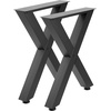 image:imageVEVOR Table Legs 295 H x 299 W Steel Furniture Legs Modular Design Easy Assembly 2204 lbs Max Load Heavy Duty for Home Office Desk Coffee Dinner Bar Tables Workbench2 PCS X Frame BlackBlack