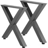 image:imageVEVOR Table Legs 295 H x 299 W Steel Furniture Legs Modular Design Easy Assembly 2204 lbs Max Load Heavy Duty for Home Office Desk Coffee Dinner Bar Tables Workbench2 PCS X Frame BlackBlack