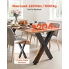 image:imageVEVOR Table Legs 295 H x 299 W Steel Furniture Legs Modular Design Easy Assembly 2204 lbs Max Load Heavy Duty for Home Office Desk Coffee Dinner Bar Tables Workbench2 PCS X Frame BlackBlack