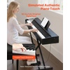 image:imageVEVOR Weighted Digital Piano 88 Keys Fully Weighted Electric Piano Keyboard with Furniture Stand Power Adapter Triple Pedal Record Function 280 Tones Wireless Connection for Beginners BlackBlack  without Stand