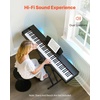 image:imageVEVOR Weighted Digital Piano 88 Keys Fully Weighted Electric Piano Keyboard with Furniture Stand Power Adapter Triple Pedal Record Function 280 Tones Wireless Connection for Beginners BlackBlack  without Stand