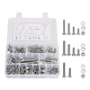 image:imageVEVOR 1110 Pcs Bolts and Nuts Assortment Kit Imperial Machine Screws and Flat Washers Stainless Steel 1024832256632440 for FurnitureEquipmentVehicle Assembly Silver246 PCS  Imperial 1420  51618  3816