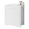 image:imageVEVOR Changing Table Dresser Baby Diaper Change Station with 3 Drawers MultiFunctional Modern Changing Table Dresser with Storage Organizer Nursery for Childrens Room White