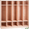 image:imageVEVOR Cubby Mobile Tray Storage Cabinet 8Compartment Classroom Furniture 3Shelf Cubby Storage Shelf Premium Particleboard and Poplar Wood Easy to Use for Home Daycare and Preschool Natural510 Section