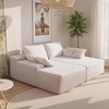 image:imageVEVOR Oversized Double Chaise Lounge 67 Boneless Cloud Sofa Soft Corduroy Floor Couch NoAssembly Lounge Chair for Living Room amp Bedroom Relaxing Beige