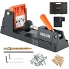 image:imageVEVOR Pocket Hole Jig Kit Adjustable and Easy to Use Pocket Hole Jig System with Step Drills Wrenches Drill Stop Rings Screws and Square Drive Bits Dual Scale Marks for DIY Carpentry ProjectsBlack