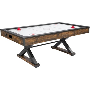 image:imageVEVOR 84 Air Hockey Table Indoor Arcade Table Gaming Set with 2 Pushers 2 Pucks Electronic Scorer XShaped Legs amp HighPowered Blower Air Powered Hockey Game Table for Family Game Room Office