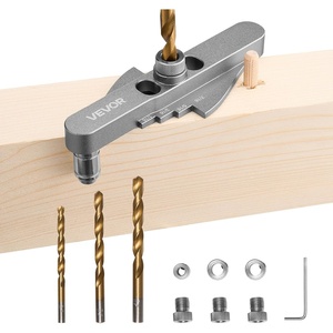 image:imageVEVOR Doweling Jig Kit Self Centering Dowel Drill Jig for Straight Holes Aluminum Alloy Woodworking Tools with 6 Drill Guide Bushings Adjustable Width for Wood Working Drilling and MarkingMini