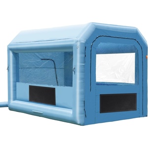 image:imageVEVOR Inflatable Paint Booth 3937 x 1640 x 1312 ft Inflatable Spray Booth with 950W1100W Blowers Air Filter System Triangular Roof for Painting Car Truck Furniture Automotive Sheet Metal13x10x9Ft