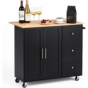 image:imageVEVOR Kitchen Island Cart with Storage 4228 in Wide Mobile Rolling Storage Island on Swivel Wheels with Drawer Storage Cabinet Drop Leaf Spice Rack Table for Home Dining Room White424 W dropleaf